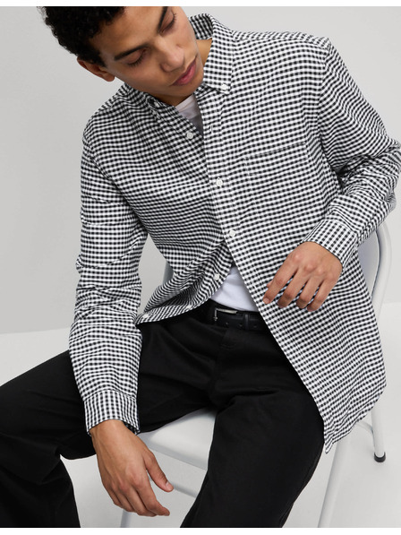 Marks & Spencer Marks & Spencer The Ultimate 100% pamut kockás oxford ing fekete