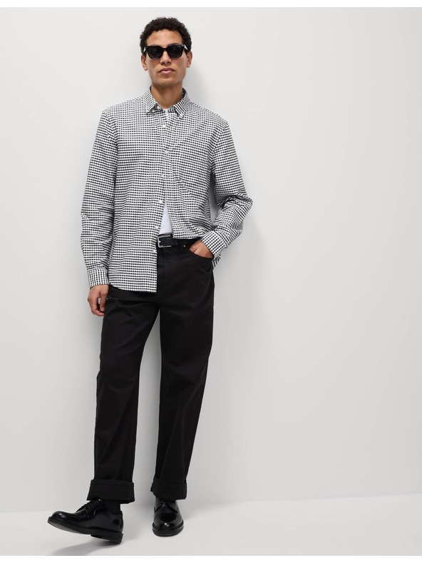 Marks & Spencer Marks & Spencer The Ultimate 100% pamut kockás oxford ing fekete