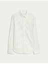 Marks & Spencer Csíkos ing tiszta pamutból Marks & Spencer fehér