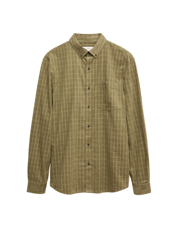 Marks & Spencer Marks & Spencer kordbársony ing zöld