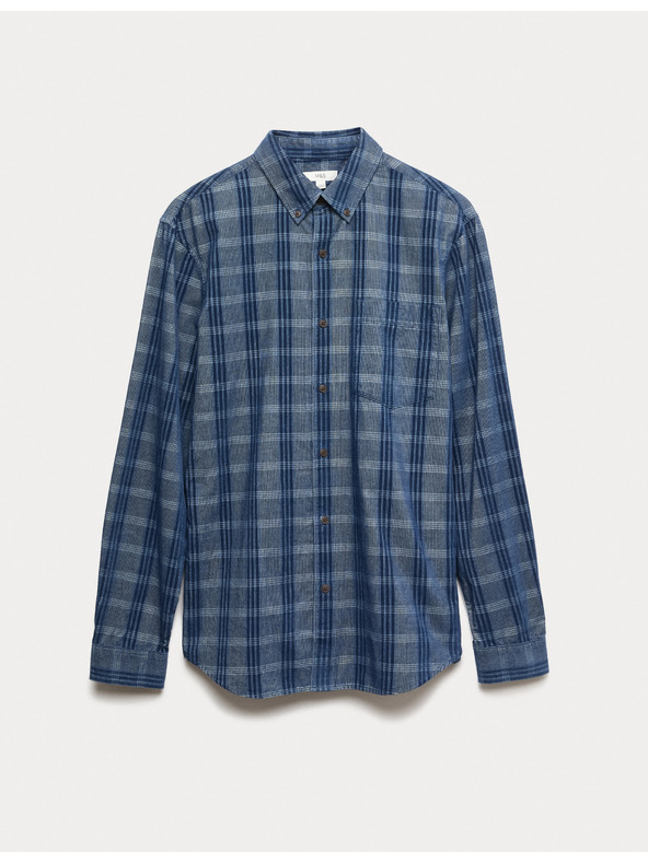 Marks & Spencer Marks & Spencer 100% pamut flanel ing tengerészkék