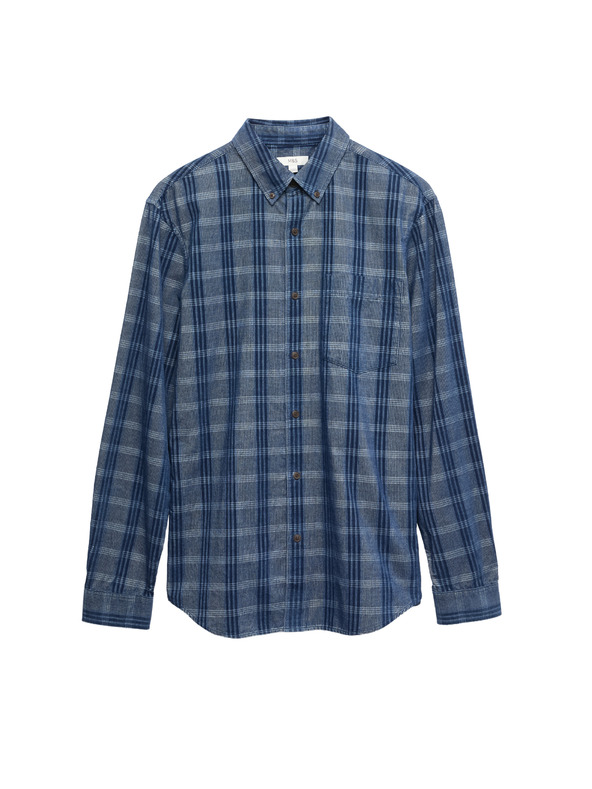 Marks & Spencer Marks & Spencer 100% pamut flanel ing tengerészkék