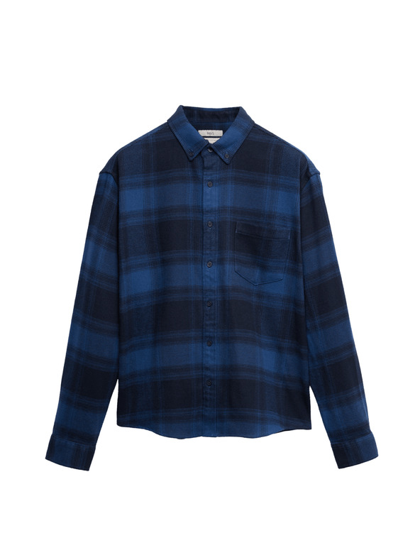 Marks & Spencer Marks & Spencer 100% pamut flanel ing tengerészkék