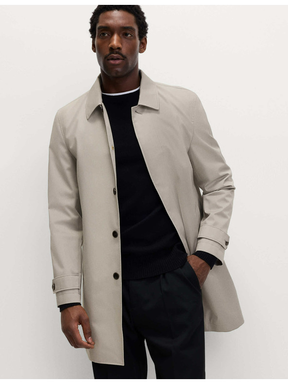 Marks & Spencer Marks & Spencer hosszított esőkabát pamut keverékből szürke