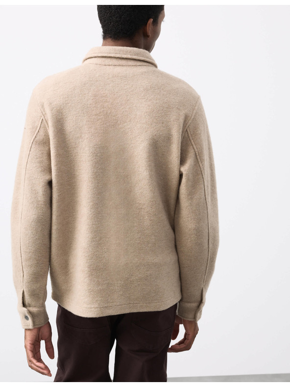 Marks & Spencer Flíz dzseki cipzárral gyapjúkeverékből Marks & Spencer bézs