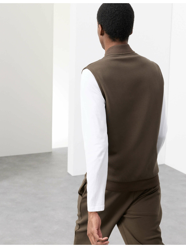 Marks & Spencer Steppelt mellény cipzárral, Stormwear™ technológiával és magas pamuttartalommal Marks & Spencer zöld