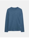 Marks & Spencer Puha tapintású, hosszú ujjú tiszta pamut póló, Marks & Spencer kék