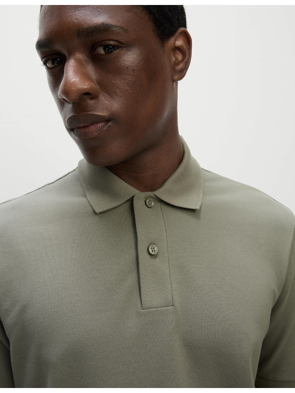 Marks & Spencer The Ultimate Pique galléros póló Marks & Spencer zöld