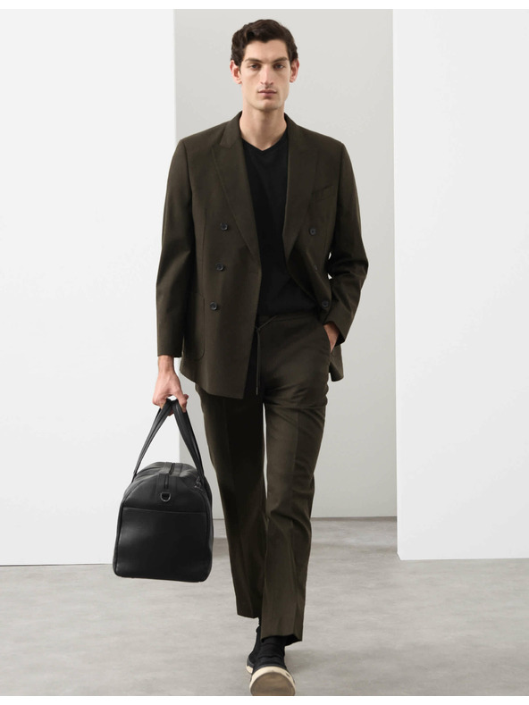 Marks & Spencer V-nyakú póló 100% Supima® pamutból Marks & Spencer fekete