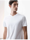 Marks & Spencer V-nyakú póló 100% Supima® pamutból Marks & Spencer fehér