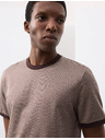 Marks & Spencer Jacquard póló 100% pamutból Marks & Spencer barna