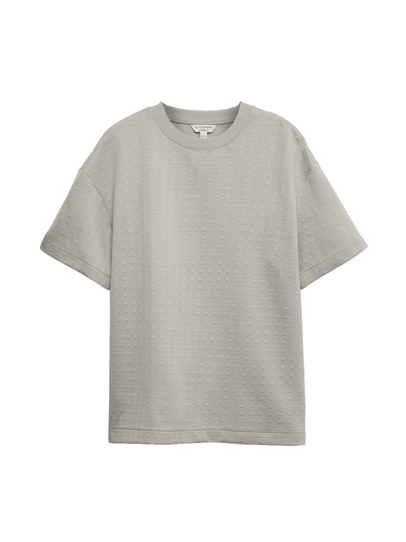 Marks & Spencer Jacquard Scuba póló magas pamuttartalommal Marks & Spencer szürke