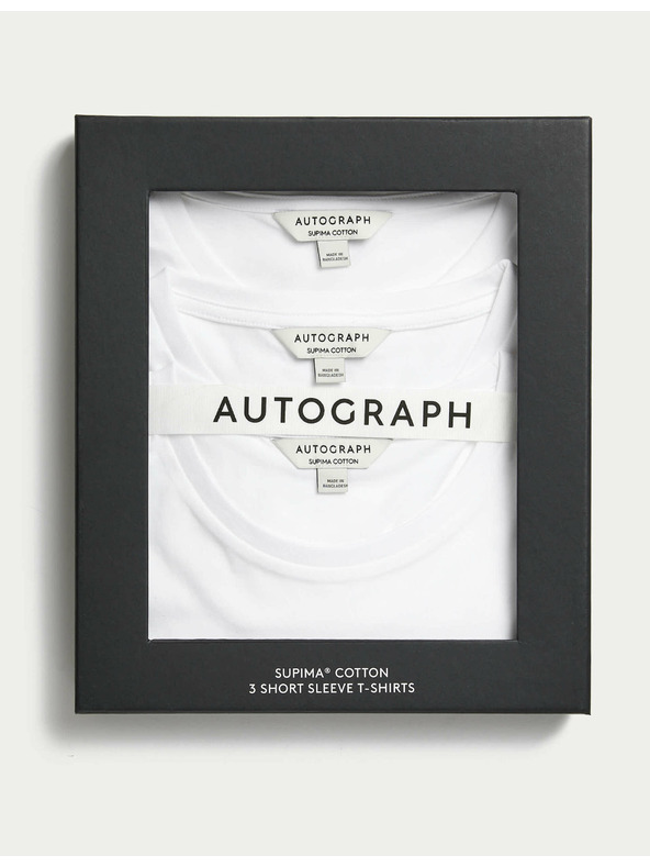 Marks & Spencer 100% Supima® pamut póló, 3 db Marks & Spencer fehér