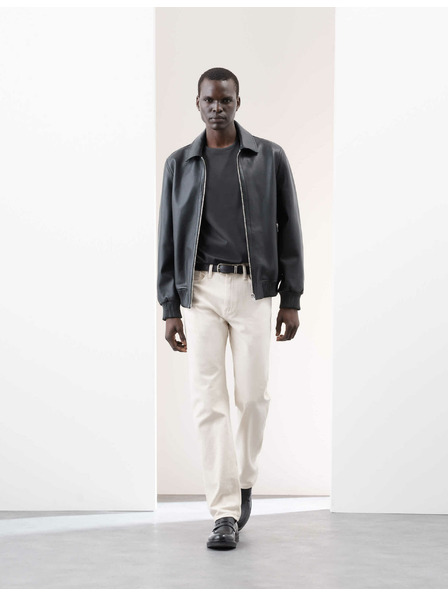 Marks & Spencer Prémium pamut póló, szűk szabás Marks & Spencer szürke