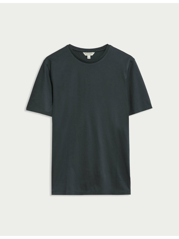 Marks & Spencer Prémium pamut póló, szűk szabás Marks & Spencer szürke