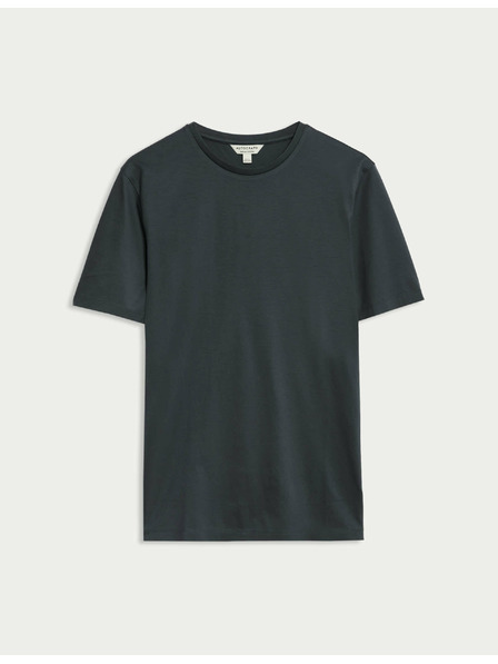 Marks & Spencer Prémium pamut póló, szűk szabás Marks & Spencer szürke