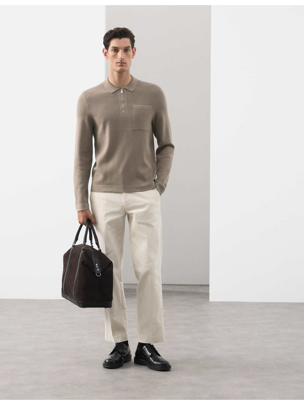 Marks & Spencer Marks & Spencer barna Milano Knit szabadidős cipzáras pulóver