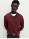 Marks & Spencer Tiszta pamut V-nyakú pulóver, Marks & Spencer piros