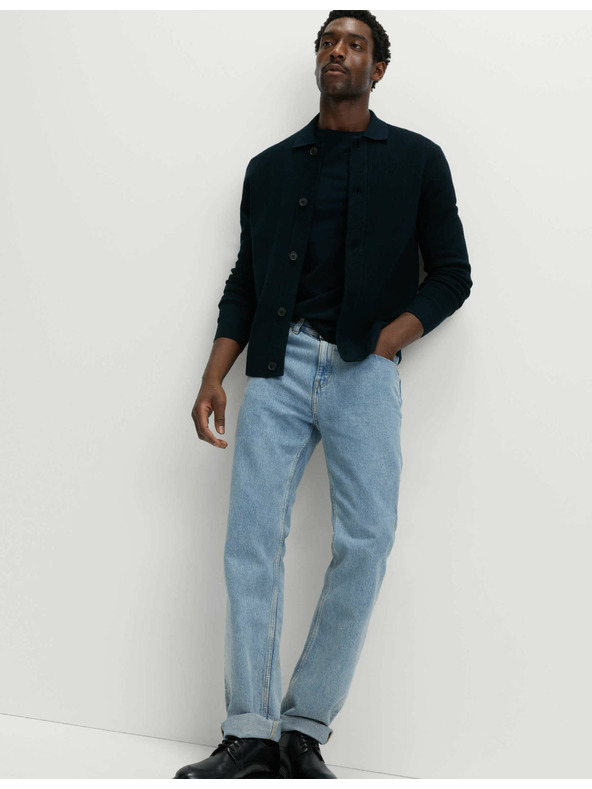 Marks & Spencer Kötött dzseki pamut keverékből, Marks & Spencer sötétkék