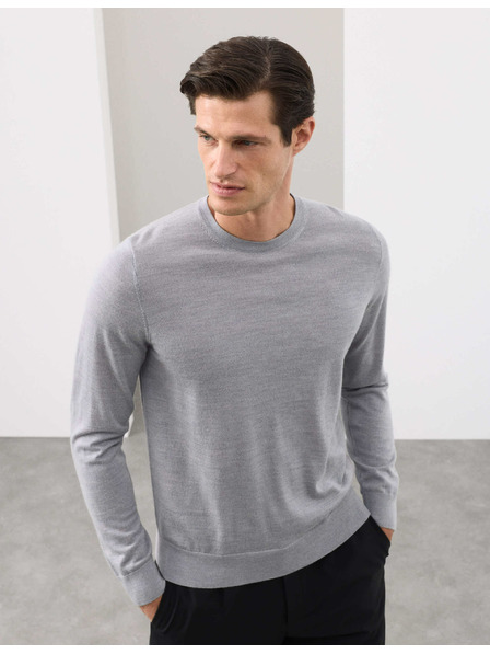Marks & Spencer Pulóver tiszta rendkívül finom merino gyapjúból, Marks & Spencer szürke
