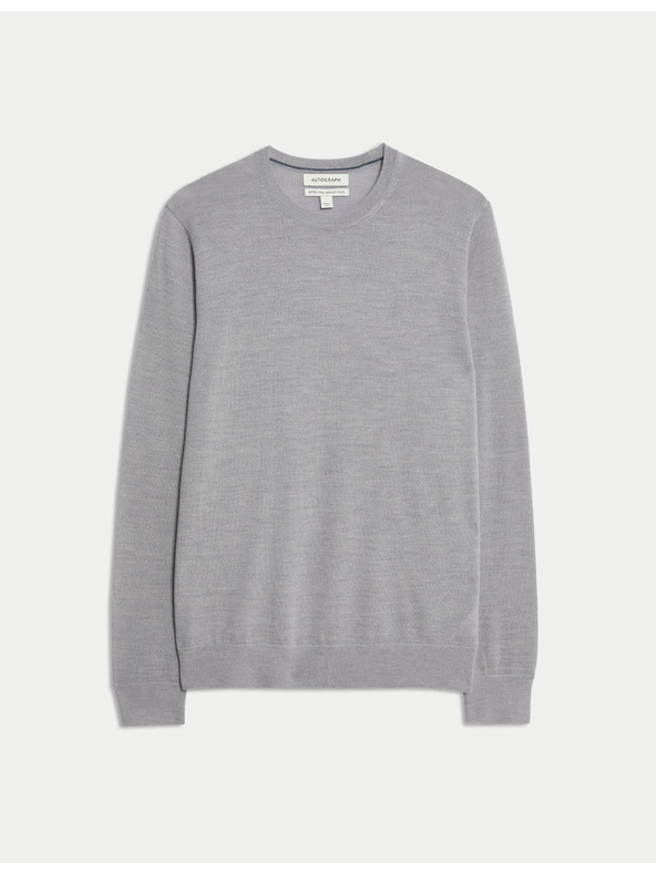 Marks & Spencer Pulóver tiszta rendkívül finom merino gyapjúból, Marks & Spencer szürke