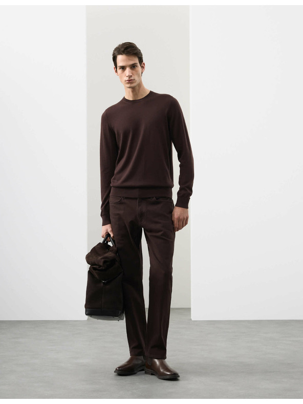 Marks & Spencer Pulóver tiszta rendkívül finom merino gyapjúból, Marks & Spencer barna