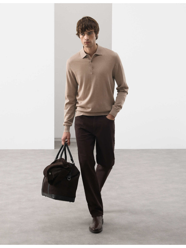 Marks & Spencer Polo ingek tiszta extra finom merino gyapjúból, Marks & Spencer barna