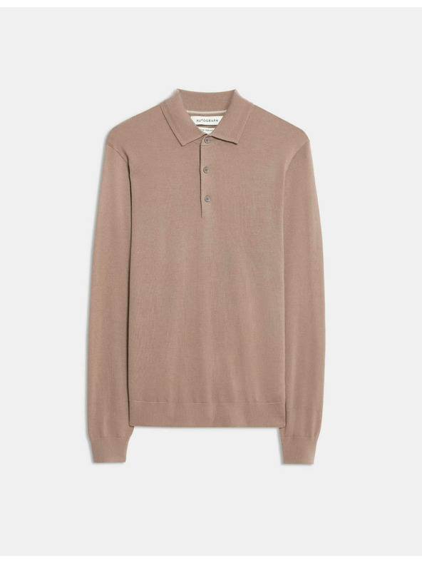 Marks & Spencer Polo ingek tiszta extra finom merino gyapjúból, Marks & Spencer barna