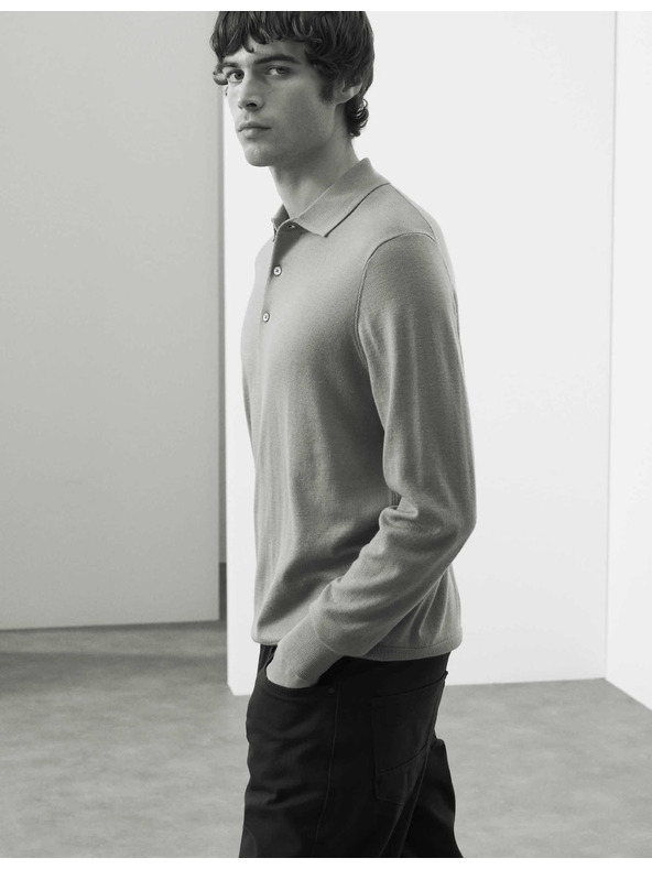 Marks & Spencer Polo ingek tiszta extra finom merino gyapjúból, Marks & Spencer barna