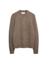 Marks & Spencer Marks & Spencer barna bordázott nyakú pulóver rendkívül puha, gyapjúval kevert fonálból