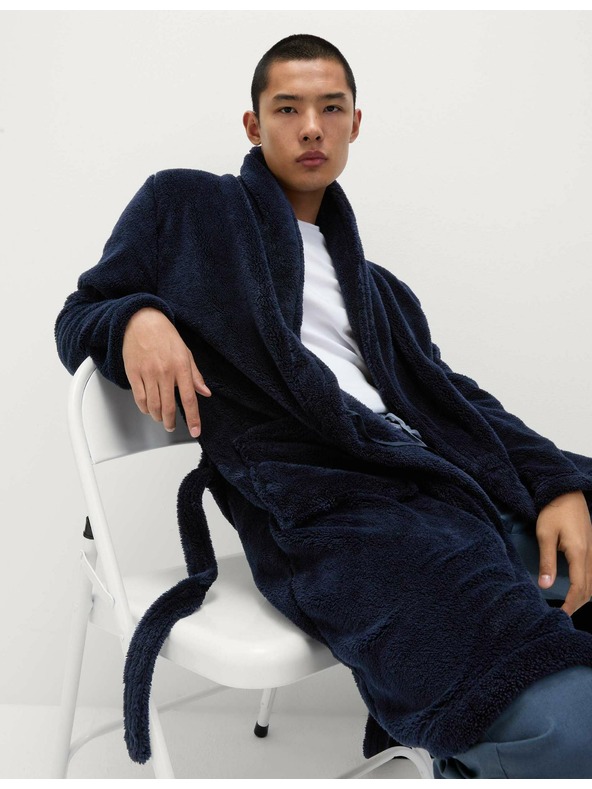 Marks & Spencer Marks & Spencer sötétkék Supersoft polár fürdőköpeny