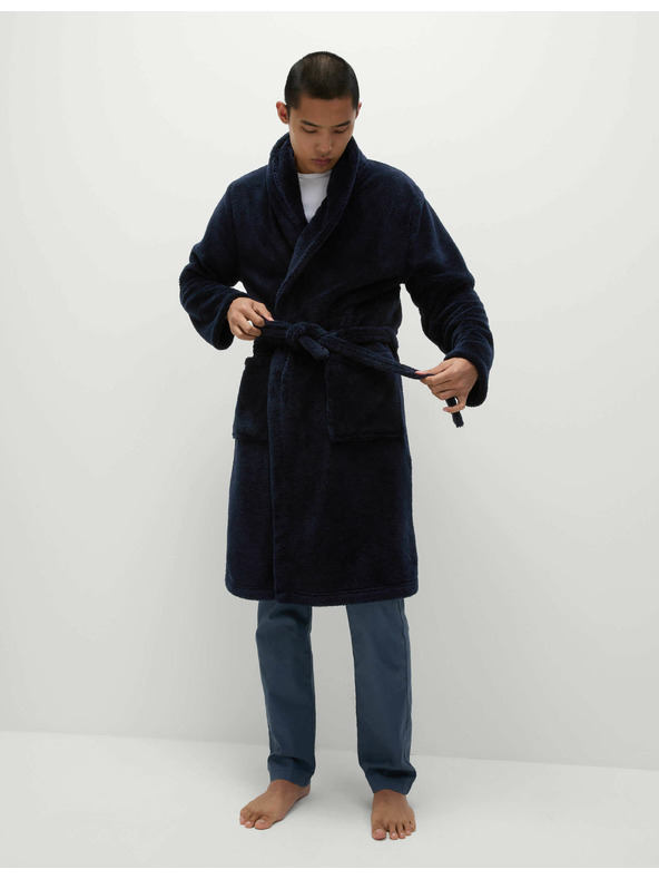 Marks & Spencer Marks & Spencer sötétkék Supersoft polár fürdőköpeny