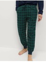Marks & Spencer Kostkované pyžamové kalhoty ze 100% bavlny Marks & Spencer zöld