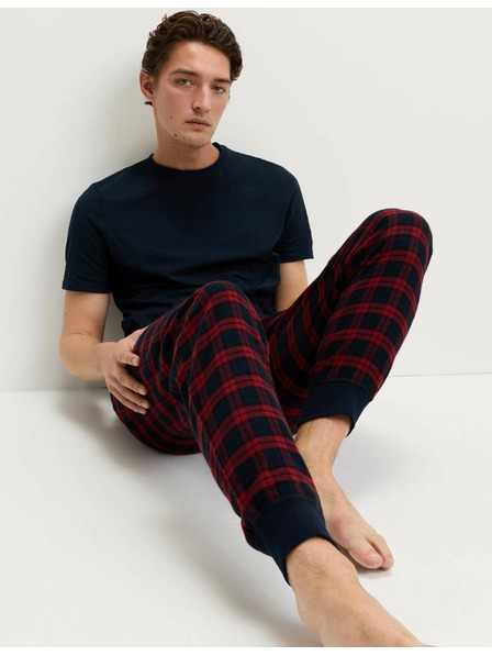Marks & Spencer Kostkované pyžamové kalhoty ze 100% bavlny Marks & Spencer piros