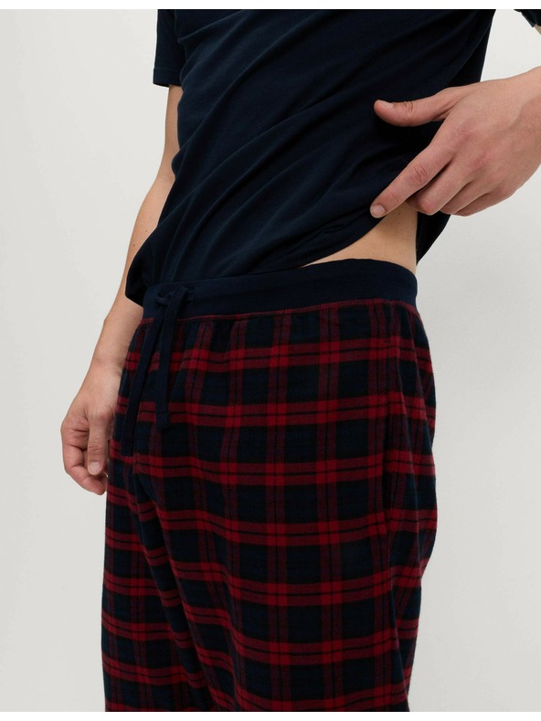 Marks & Spencer Kostkované pyžamové kalhoty ze 100% bavlny Marks & Spencer piros