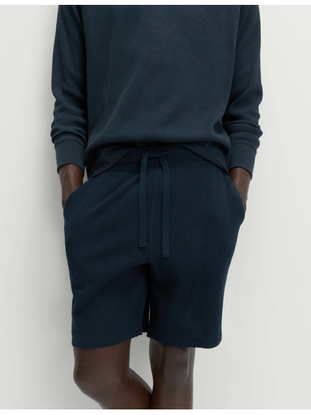 Marks & Spencer Domácí šortky z čisté bavlny s vaflovou texturou Marks & Spencer sötétkék