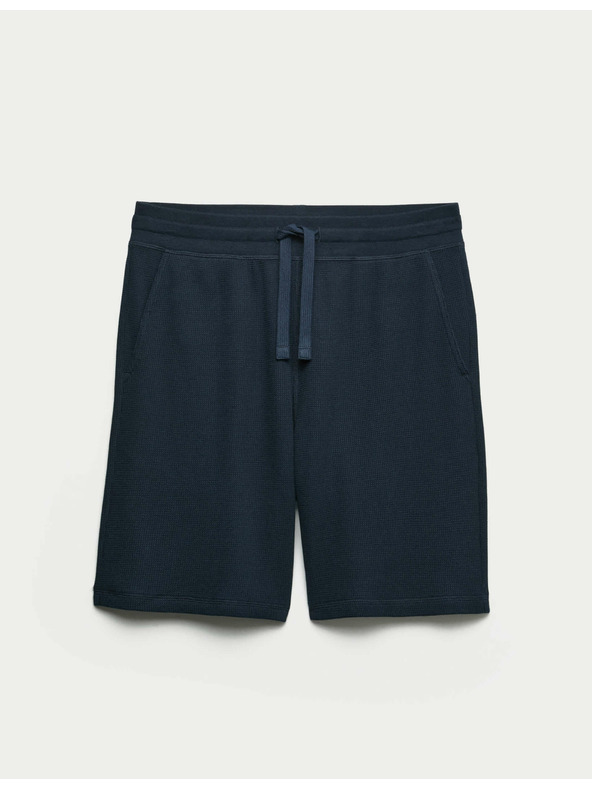 Marks & Spencer Domácí šortky z čisté bavlny s vaflovou texturou Marks & Spencer sötétkék