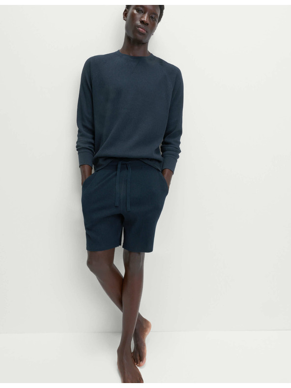 Marks & Spencer Domácí šortky z čisté bavlny s vaflovou texturou Marks & Spencer sötétkék