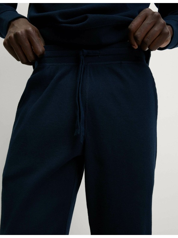 Marks & Spencer Domácí kalhoty z čisté bavlny s vaflovou texturou Marks & Spencer sötétkék