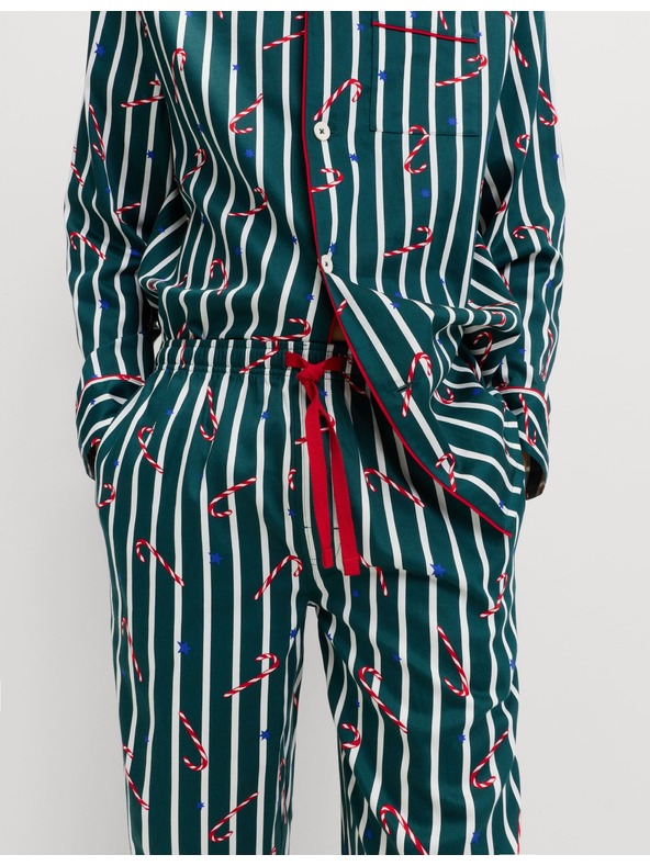 Marks & Spencer Vánoční pyžamový set z čisté bavlny s motivem lízátka Marks & Spencer zöld