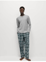 Marks & Spencer Kostkovaná pyžamová souprava z čisté bavlny Marks & Spencer szürke