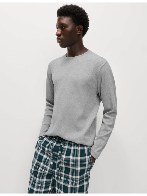 Marks & Spencer Kostkovaná pyžamová souprava z čisté bavlny Marks & Spencer szürke