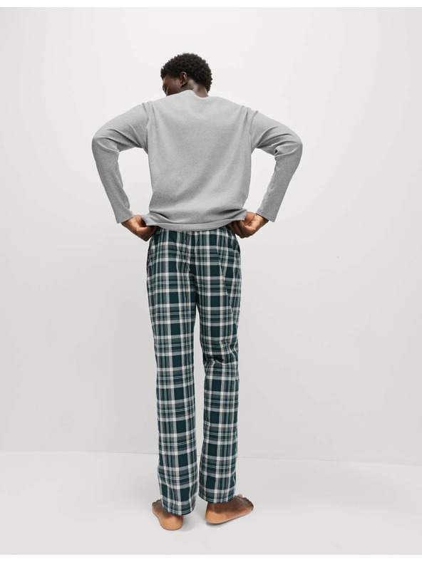 Marks & Spencer Kostkovaná pyžamová souprava z čisté bavlny Marks & Spencer szürke