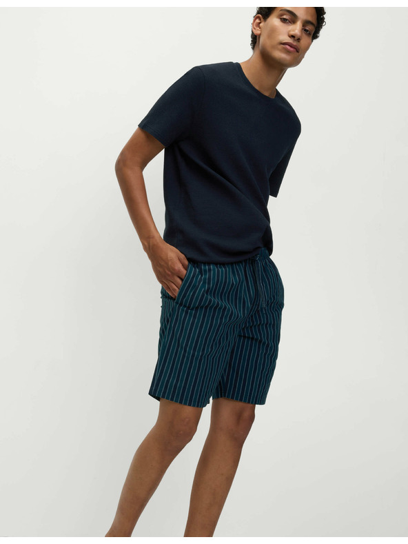 Marks & Spencer Pyžamová souprava z čisté bavlny s vaflovou texturou Marks & Spencer sötétkék