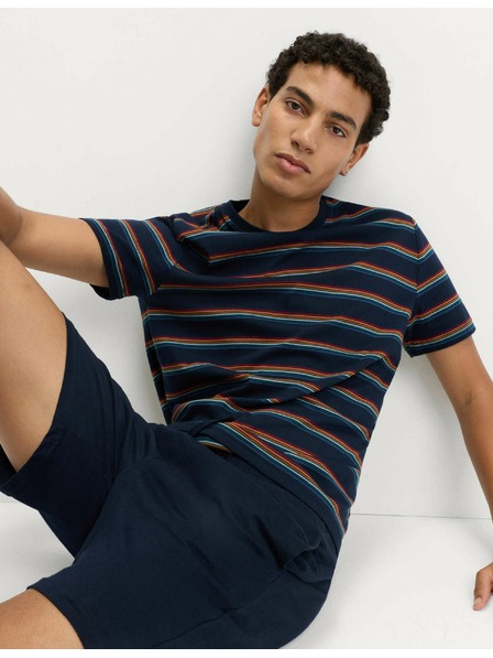 Marks & Spencer Pyžamová souprava s duhovými pruhy, z čisté bavlny Marks & Spencer sötétkék