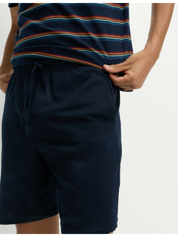 Marks & Spencer Pyžamová souprava s duhovými pruhy, z čisté bavlny Marks & Spencer sötétkék