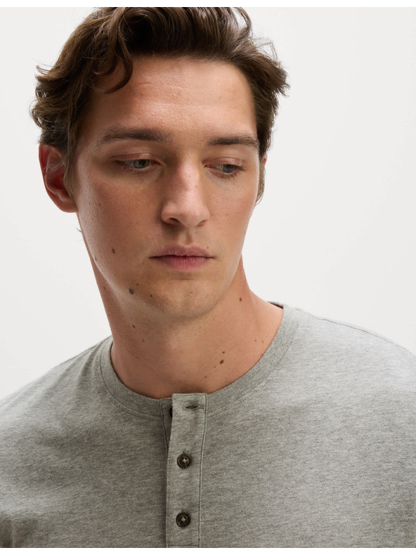 Marks & Spencer Kostkovaná pyžamová souprava z čisté bavlny s rozhalenkou Marks & Spencer szürke