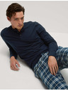 Marks & Spencer Kostkovaná pyžamová souprava z česané bavlny Marks & Spencer sötétkék
