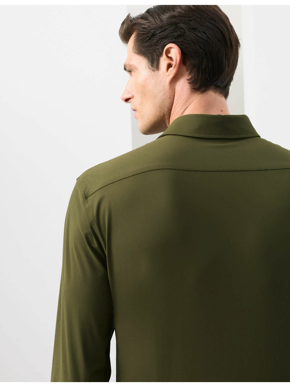 Marks & Spencer Marks & Spencer zöld, karcsúsított szabású stretch funkcionális ing