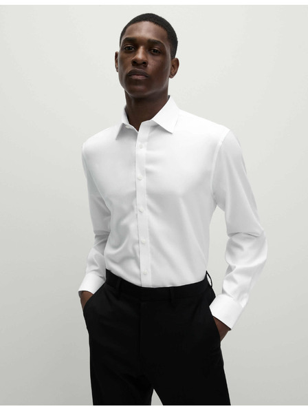 Marks & Spencer Marks & Spencer fehér, klasszikus szabású pamuting vasalást nem igénylő anyagból